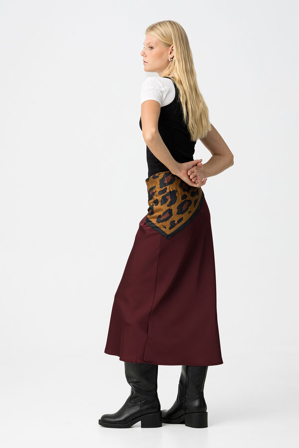 Tiffosi Skirt Midi Satin-Finish nude