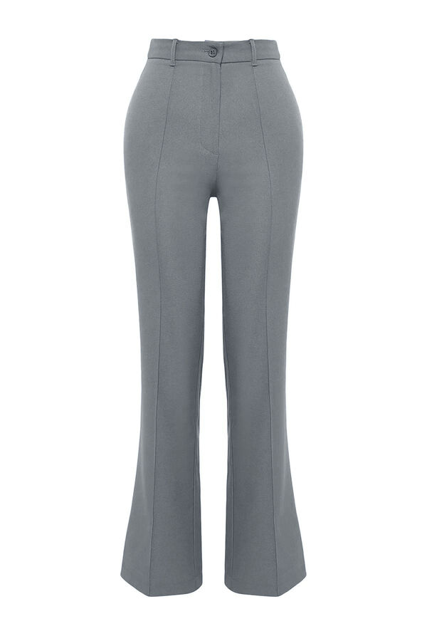 Trendyol Pantal&oacute;n cintura alta verde