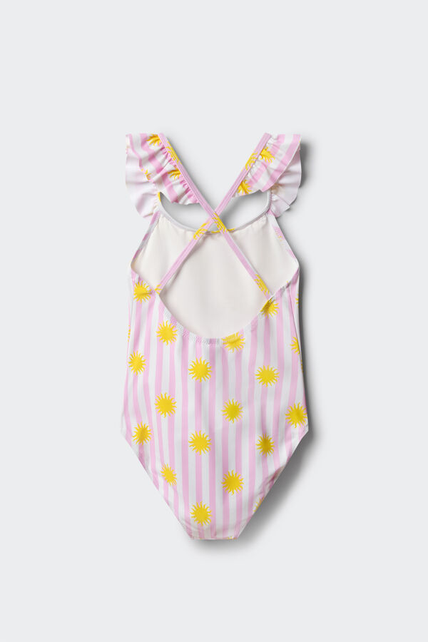 Springfield Kids Kupaći kostim za devojčice sa dezenom sunca Roze