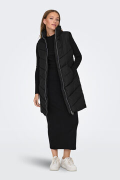 JDY Chaleco largo acolchado negro