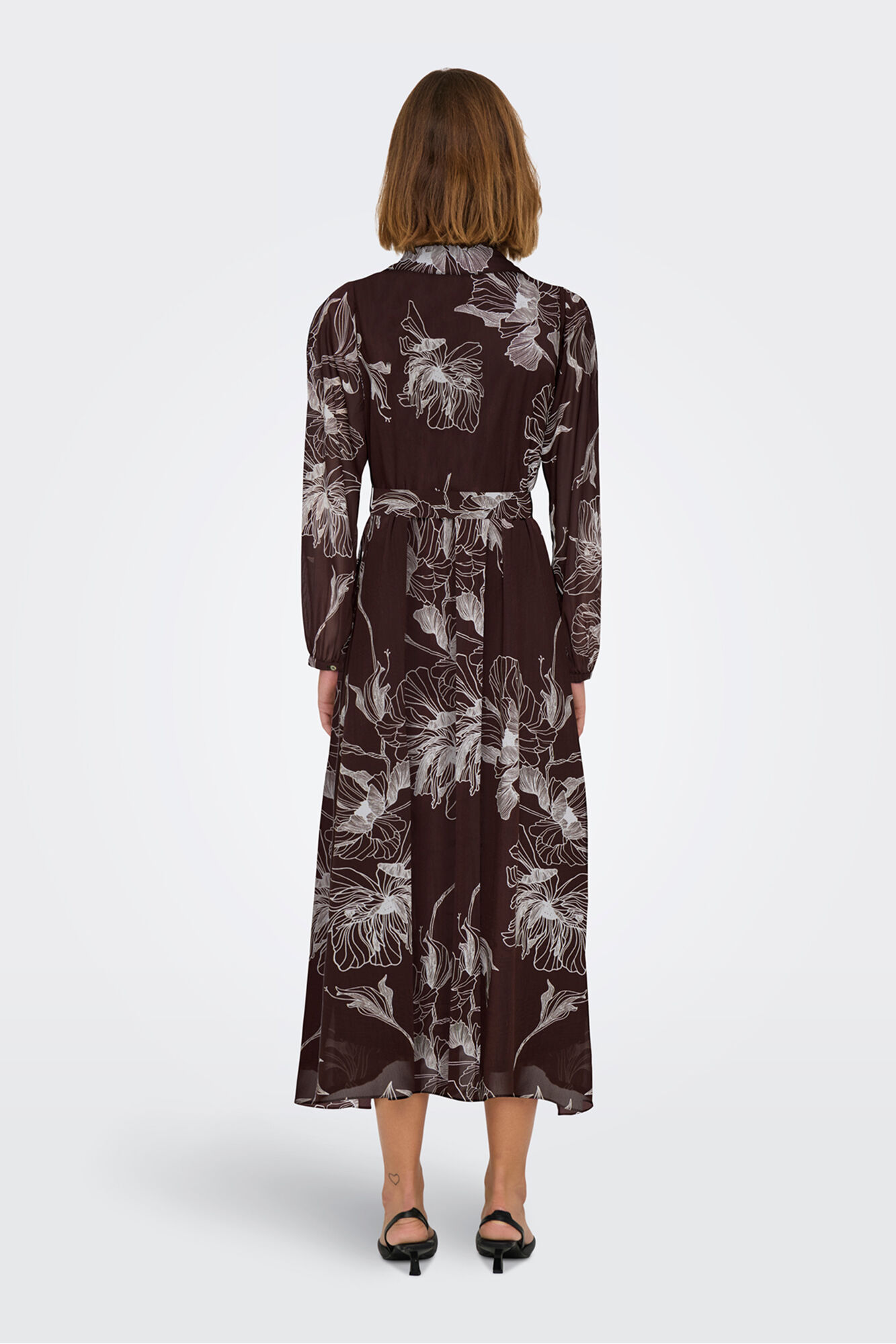 Only Vestido longo de chiffon