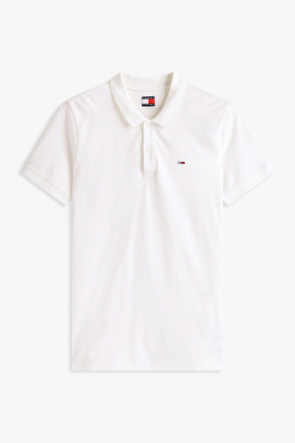 Tommy Jeans Polo de hombre de manga corta blanco