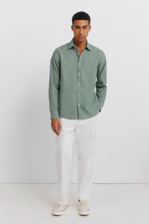 Springfield Linen shirt green