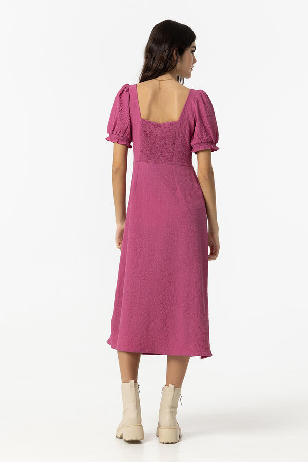 Springfield Textured dress with back opening strawberry