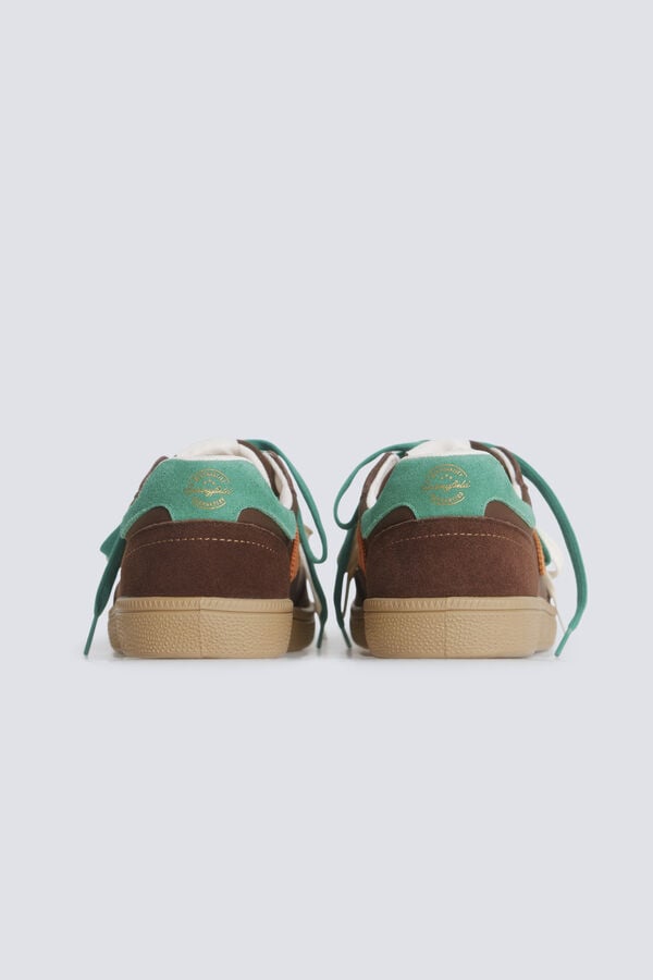 Springfield Leather retro sneaker nude