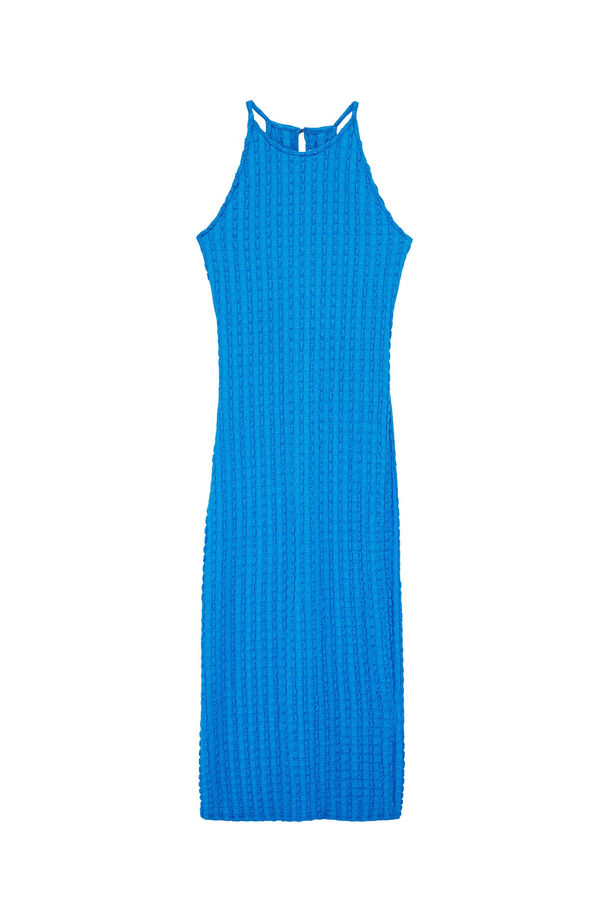 Koton Vestido largo cuello halter azul