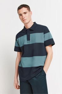 Springfield Colour block piqu&eacute; regular fit polo shirt