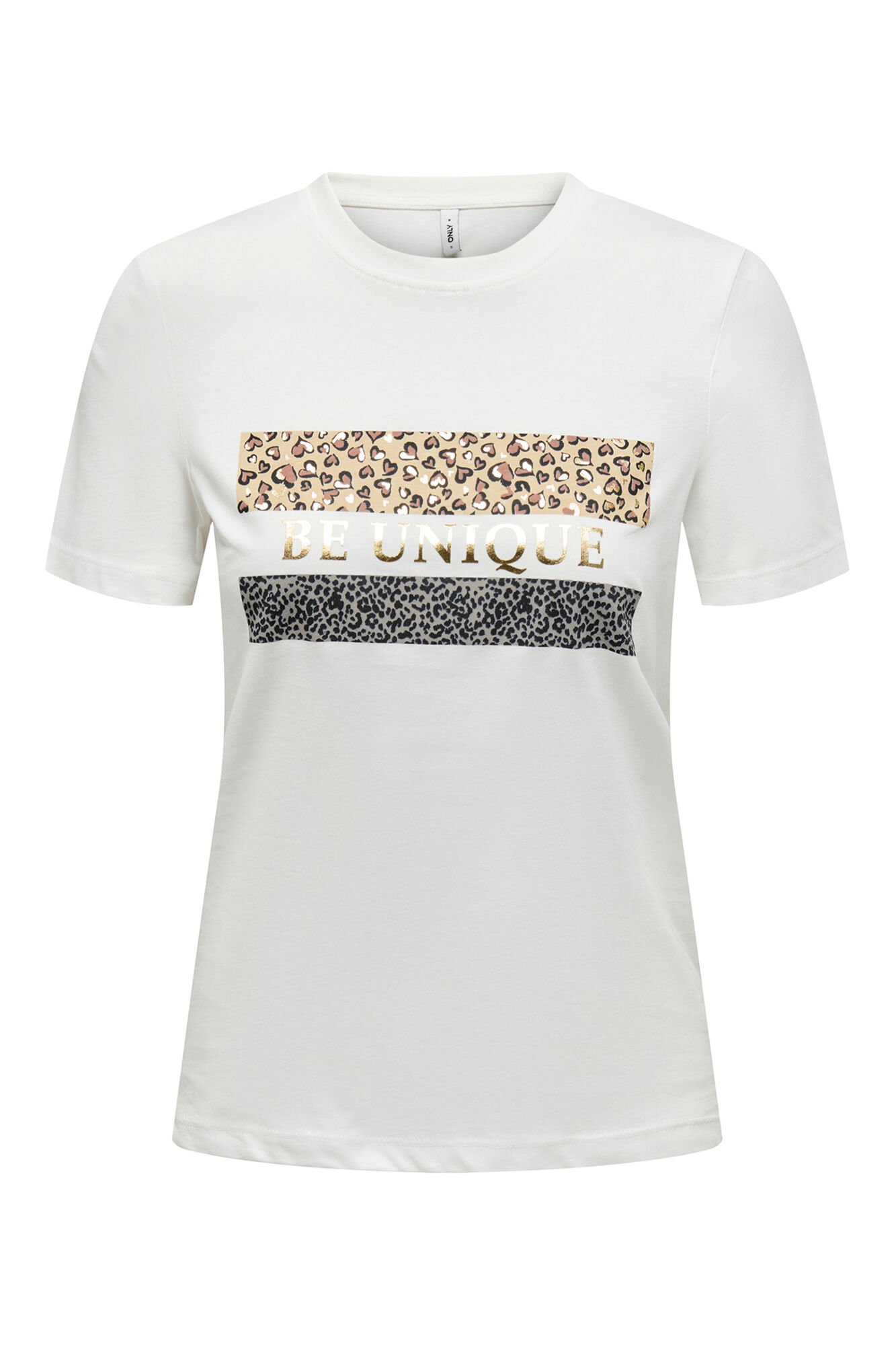 Only Kurz&auml;rmelig T-Shirt mit Animalprint