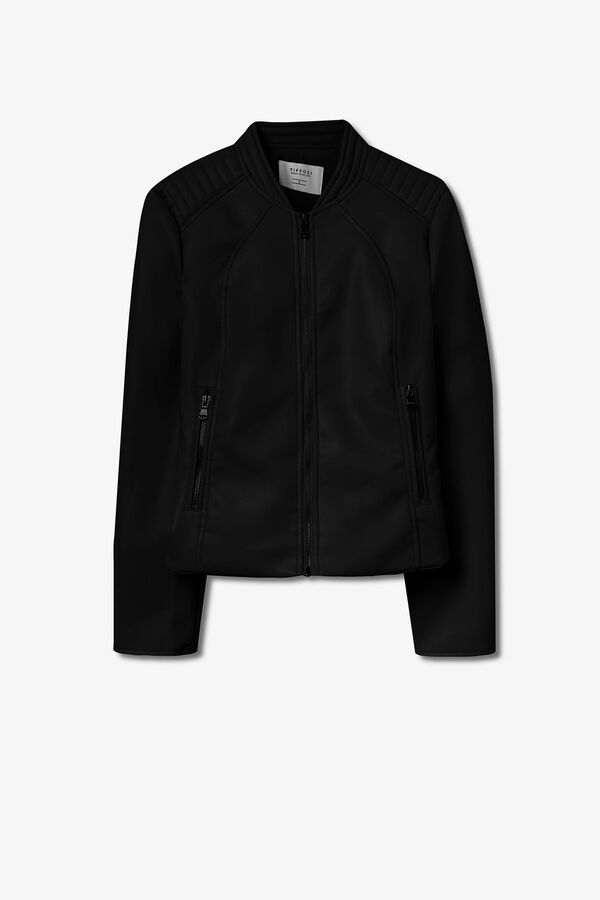Tiffosi Chaqueta Efecto Piel negro
