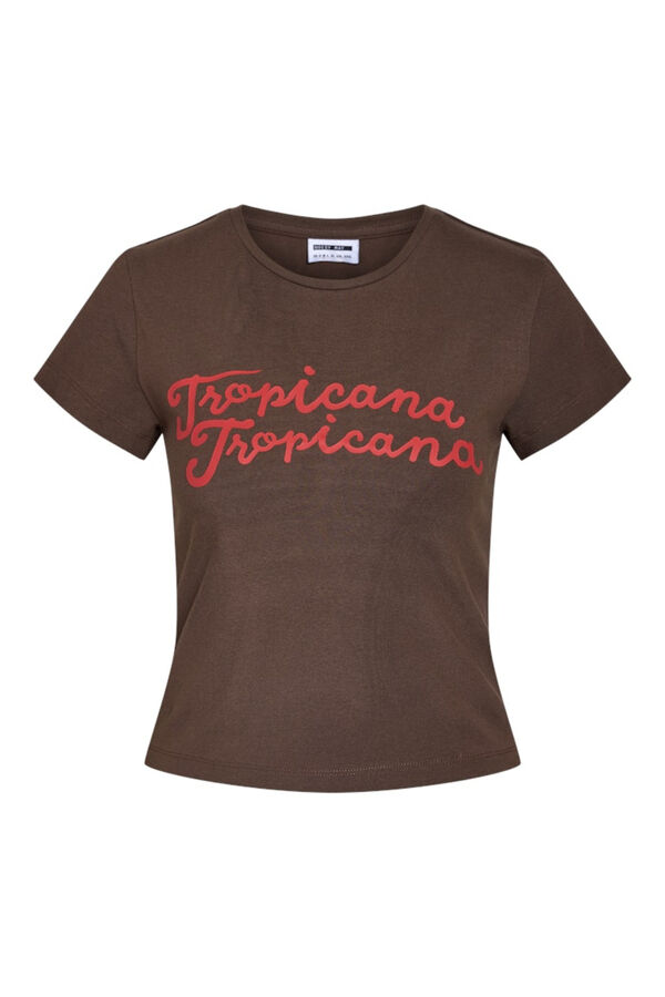 Noisy May Printed short-sleeved T-shirt nude