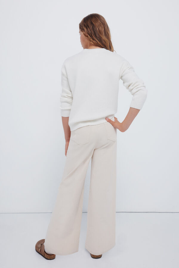 Springfield Kids Calça culotte de microveludo cotelê para meninas estampado