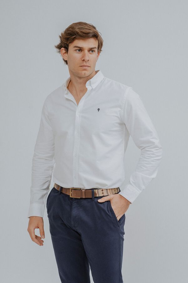 Celopman Camisa oxford blanco