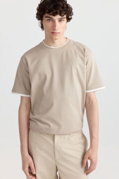 Springfield Double interlock T-shirt nude