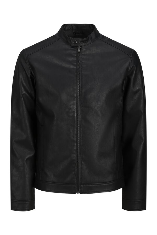 JJ REBEL Biker neck jacket black