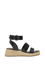 Only Esparto platform sandal black