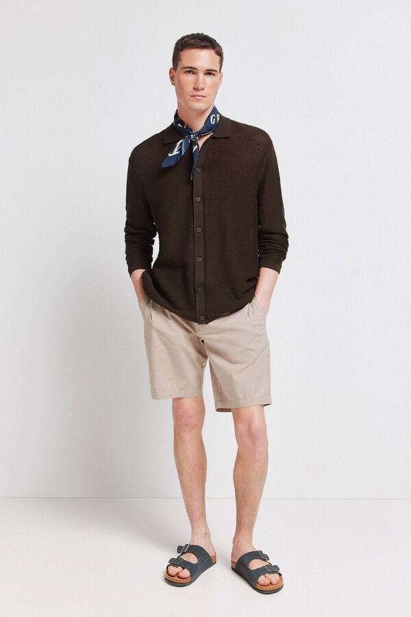 Springfield Cardigan structur&eacute; nude