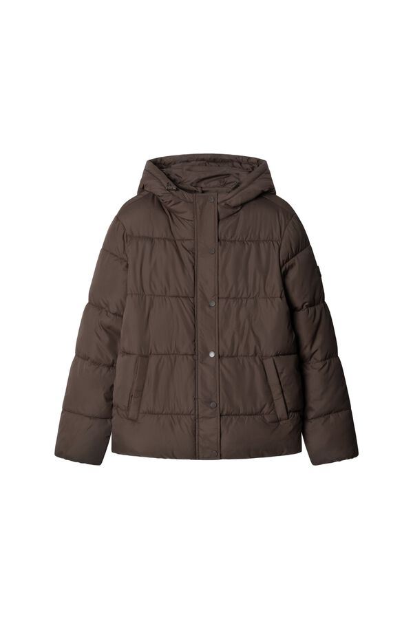 Springfield Kurze gesteppte Jacke mit Kapuze Nude