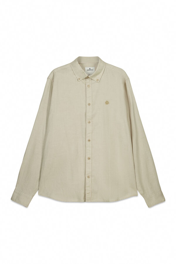 Springfield Camisa estructura beige