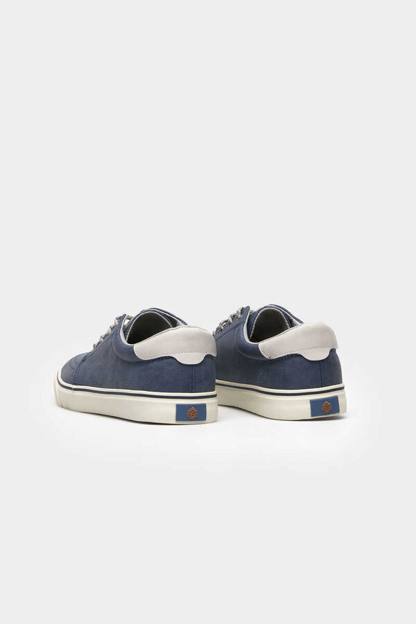 Springfield Faux leather trainer bluish
