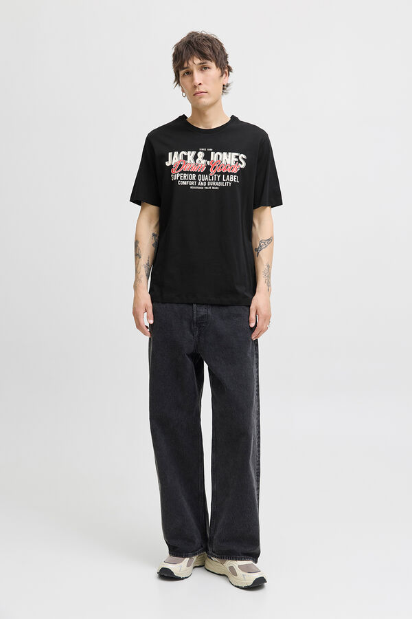 Jack & Jones Regular fit printed t-shirt Crna