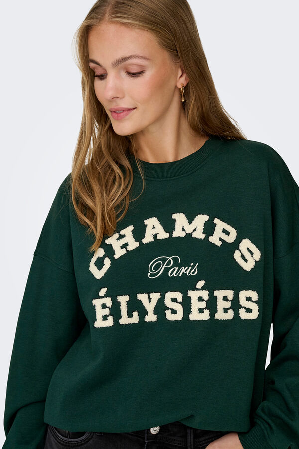 JDY Round neck sweatshirt green