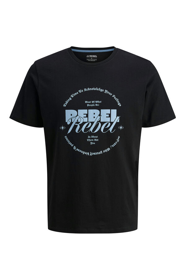 JJ REBEL T-Shirt Regular-Fit Schwarz