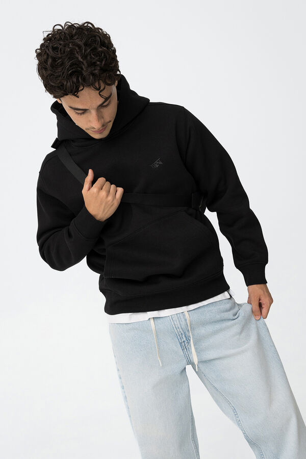 Tiffosi Young Hoodie b&aacute;sico negro