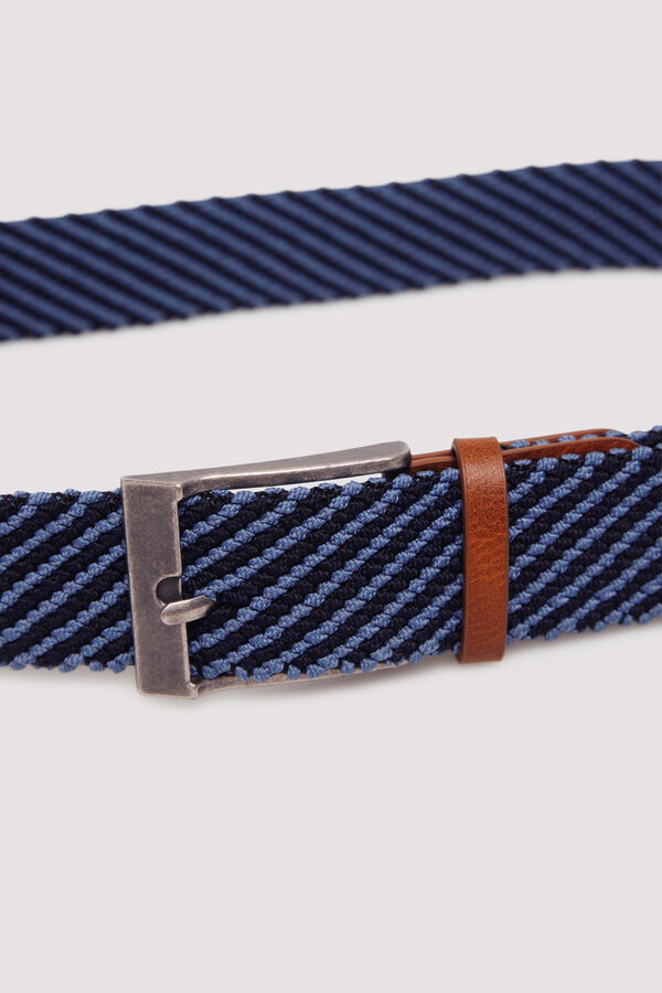 Springfield Cinturón trenzado bicolor azul