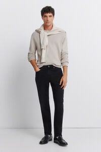 Springfield Washed black skinny fit jeans