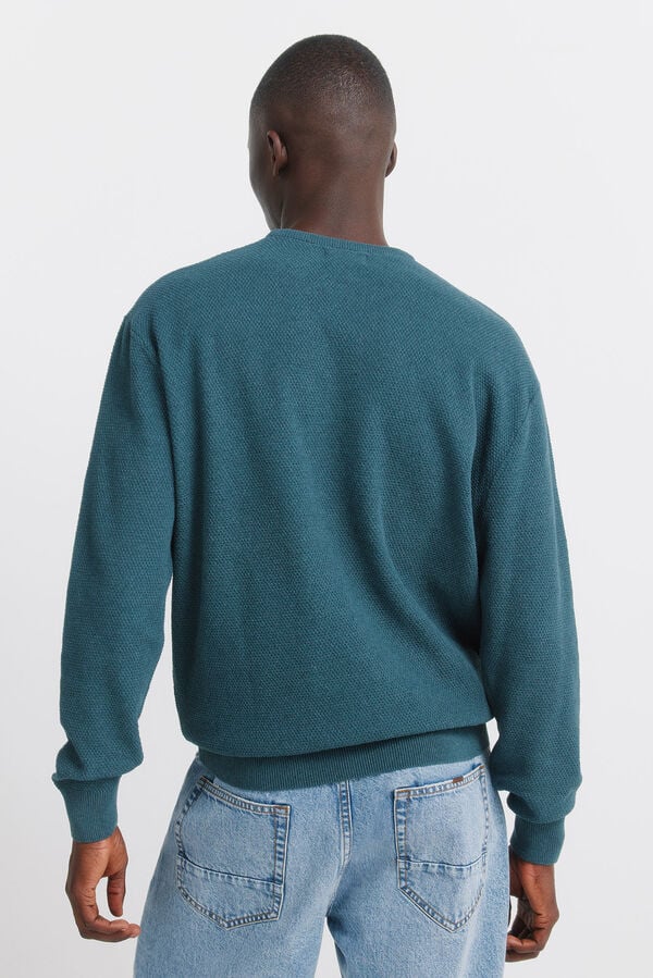 Springfield Camisola de estrutura dupla azul