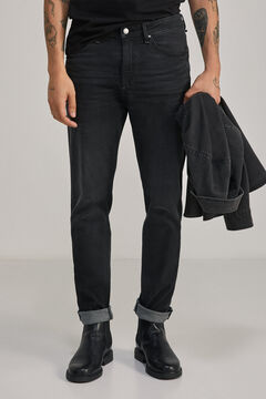 Springfield Jeans Slim Fit leicht schwarze Waschung grau