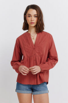 Springfield Embroidered long sleeve blouse