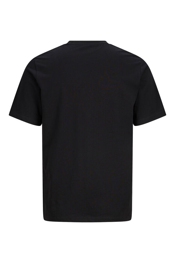 Jack & Jones T-shirt em algod&atilde;o estampada preto