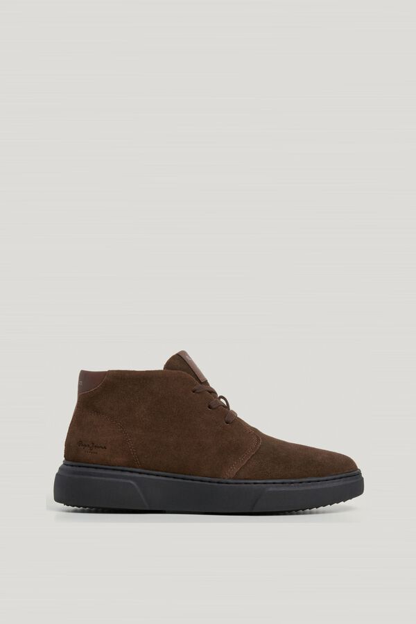 Pepe Jeans Lightweight suede boots brown