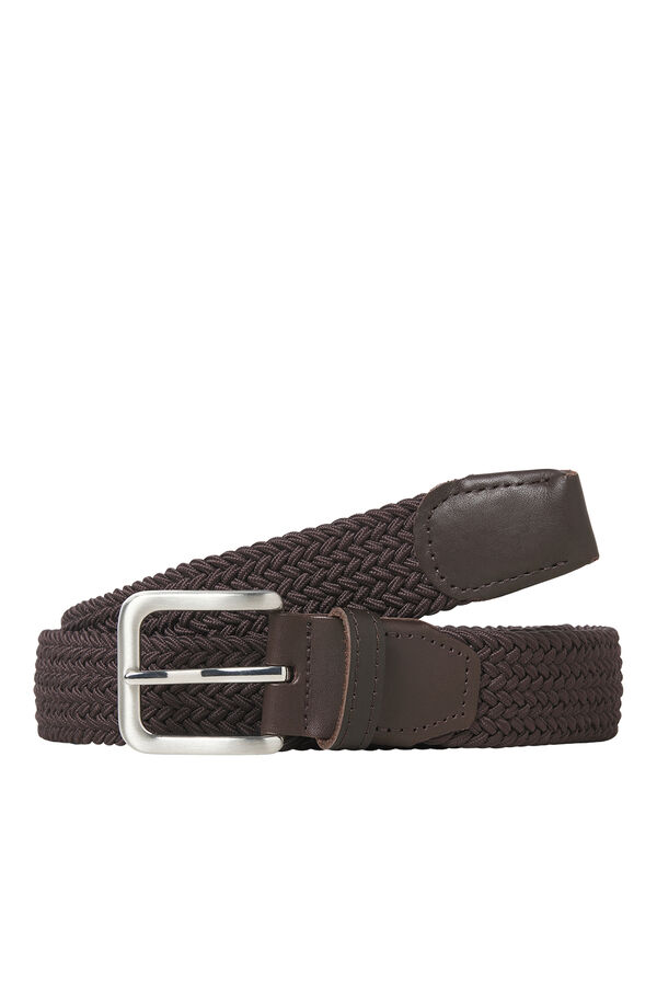 Jack & Jones braided belt buckle pin nude