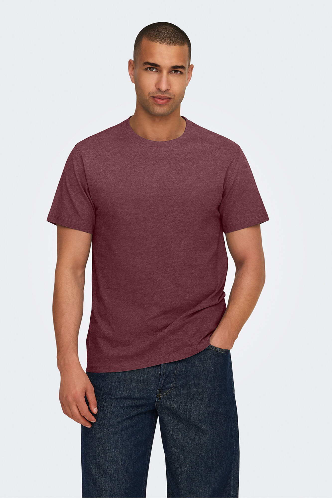 Only & Sons Basic-T-Shirt kurze &Auml;rmel