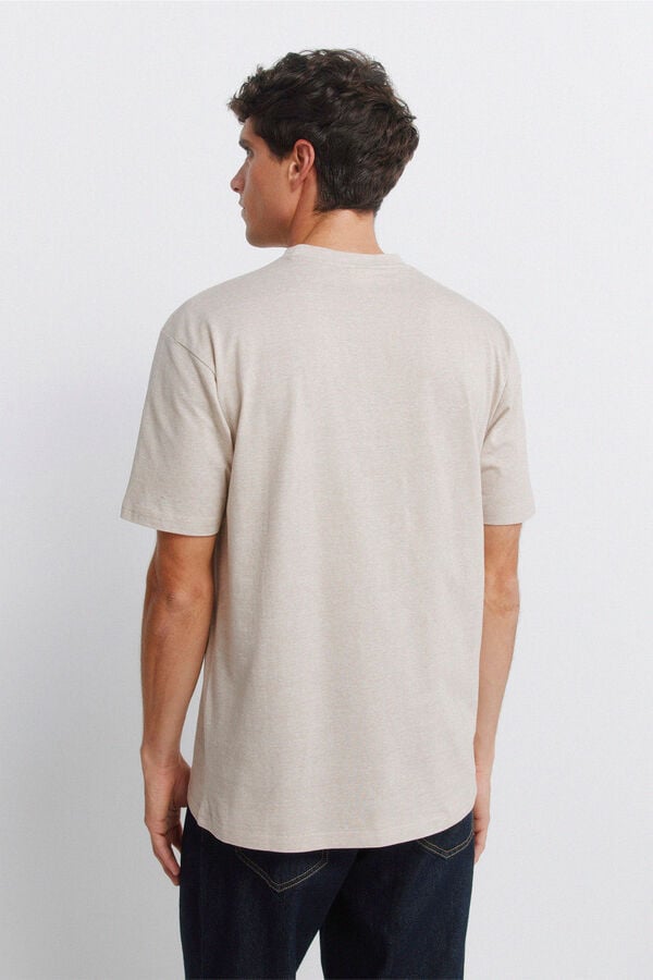 Springfield Basic micro-striped T-shirt grey