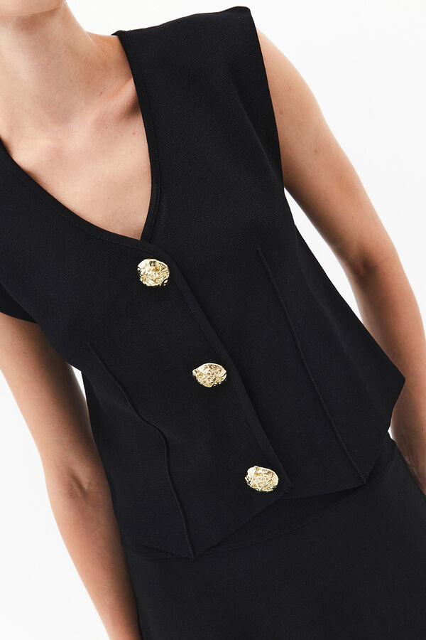 Oxxo V-neck gilet black