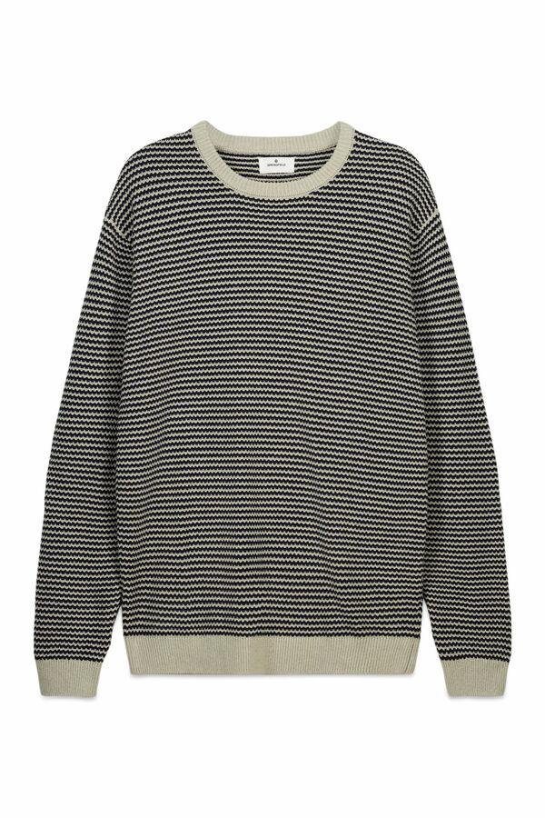 Springfield Two-tone textured jumper blue