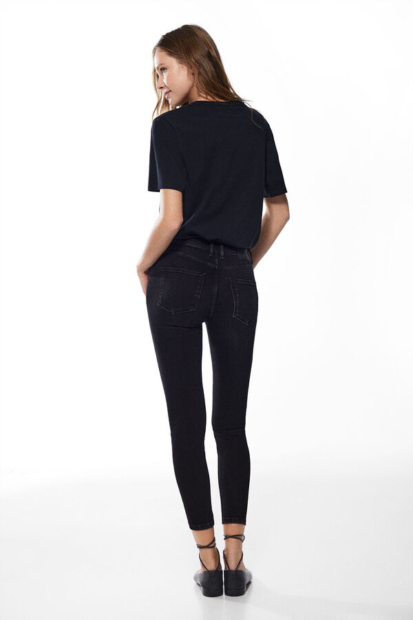 Springfield Jeans Slim Cropped negro