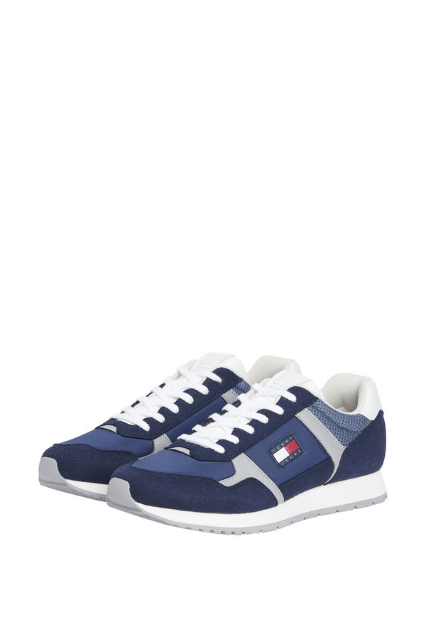 Tommy Jeans Zapatillas de hombre en color azul marino co bandera de Tommy Jeans. azul