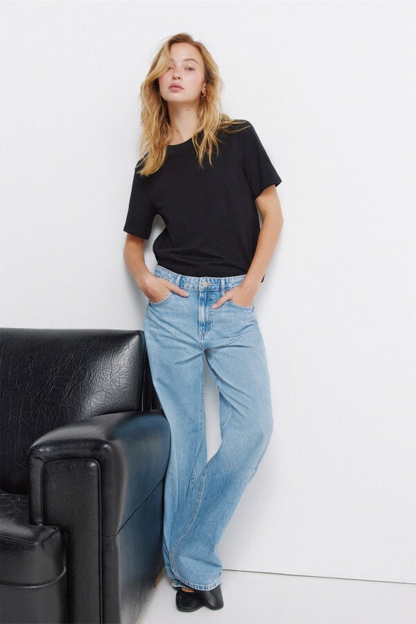 Springfield Cotton basic T-shirt black