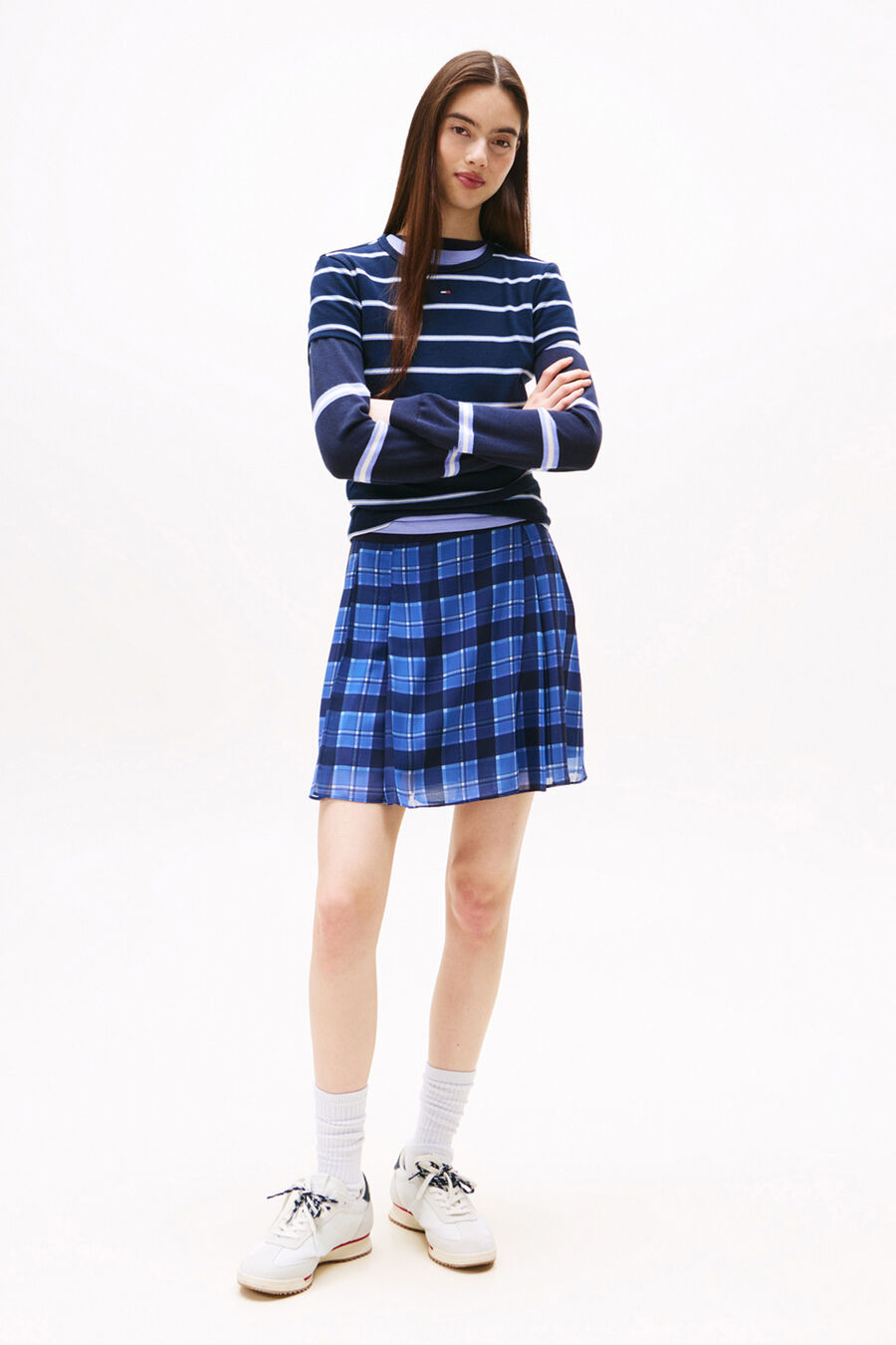 Zapatilla Tommy Jeans blanca con detalles en azul y rojo