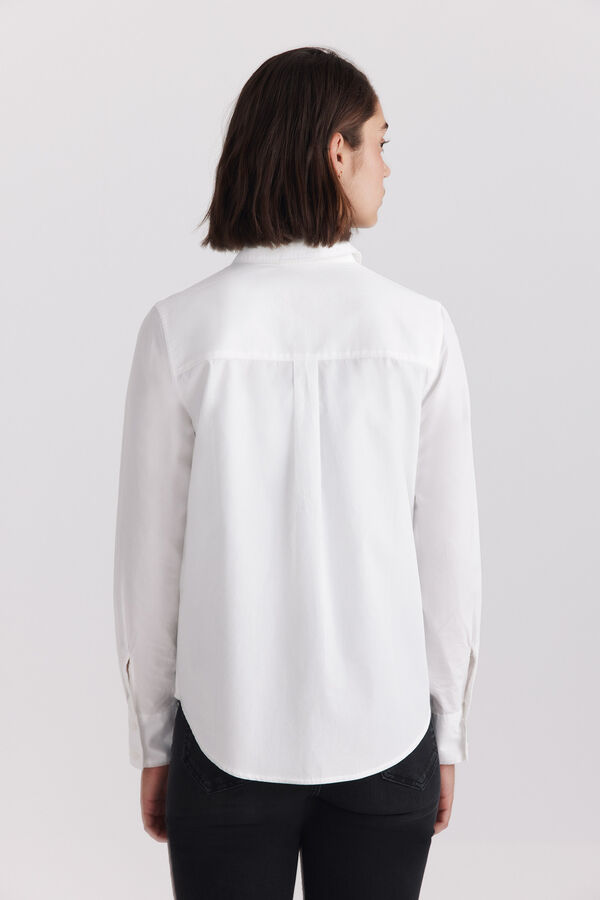 Springfield Poplin basic shirt white