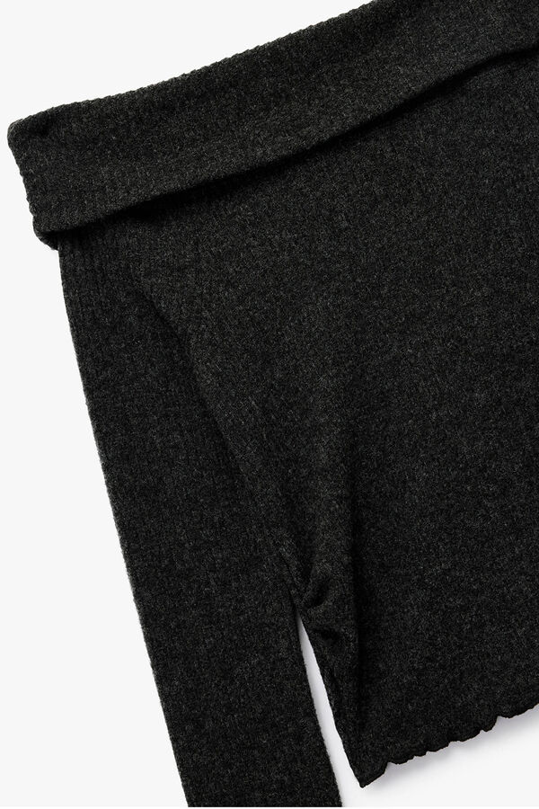 Koton Camiseta con hombros descubiertos gris