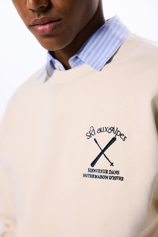 Springfield Alpine ski sweatshirt natural