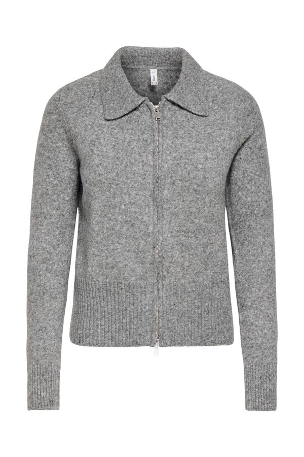 Only Zip fastening cardigan grey