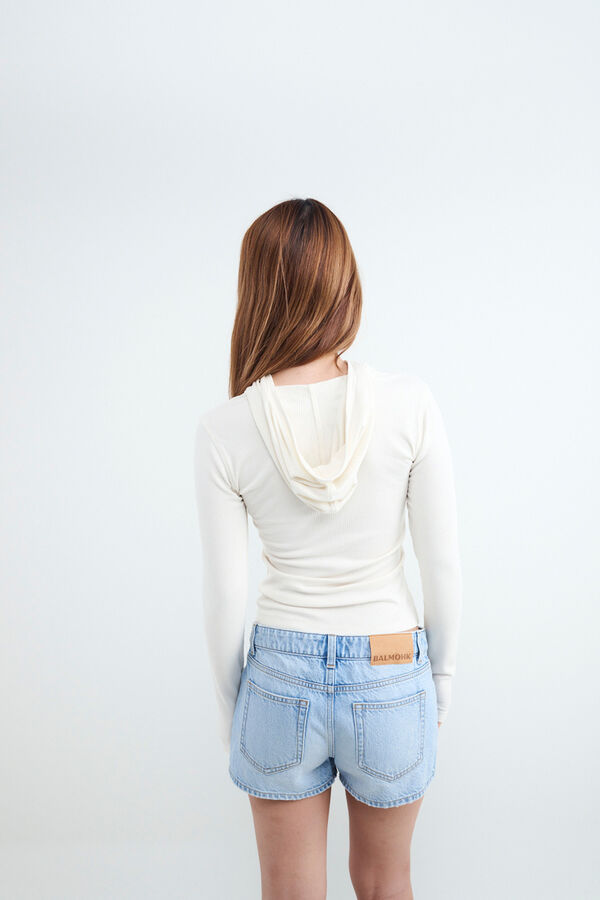 Balmohk Sudadera capucha cremallera rosa