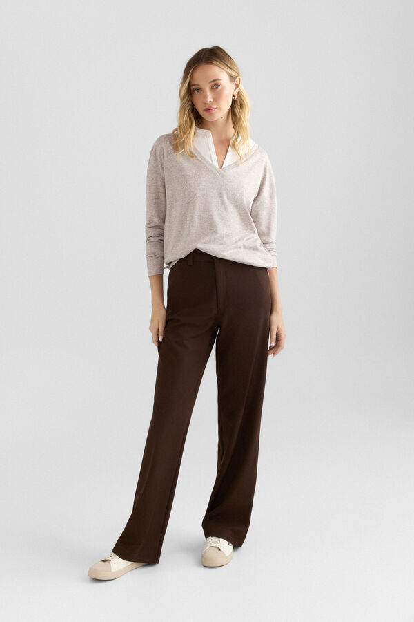 Springfield Two-fabric jumper nude