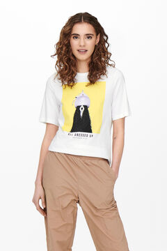 Springfield Short-sleeved T-shirt with design blanc